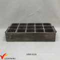 Vintage Wooden Chic Jewelry Tray Brown with Iron Handle